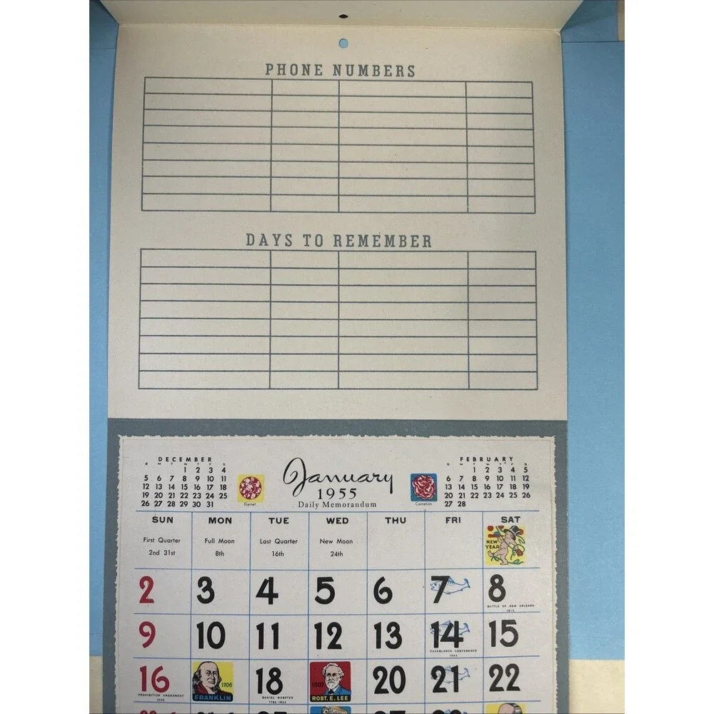 1955 Salesman Sample Store Calendar ‘Parting of The Ways’ byFrances TiptonHunter